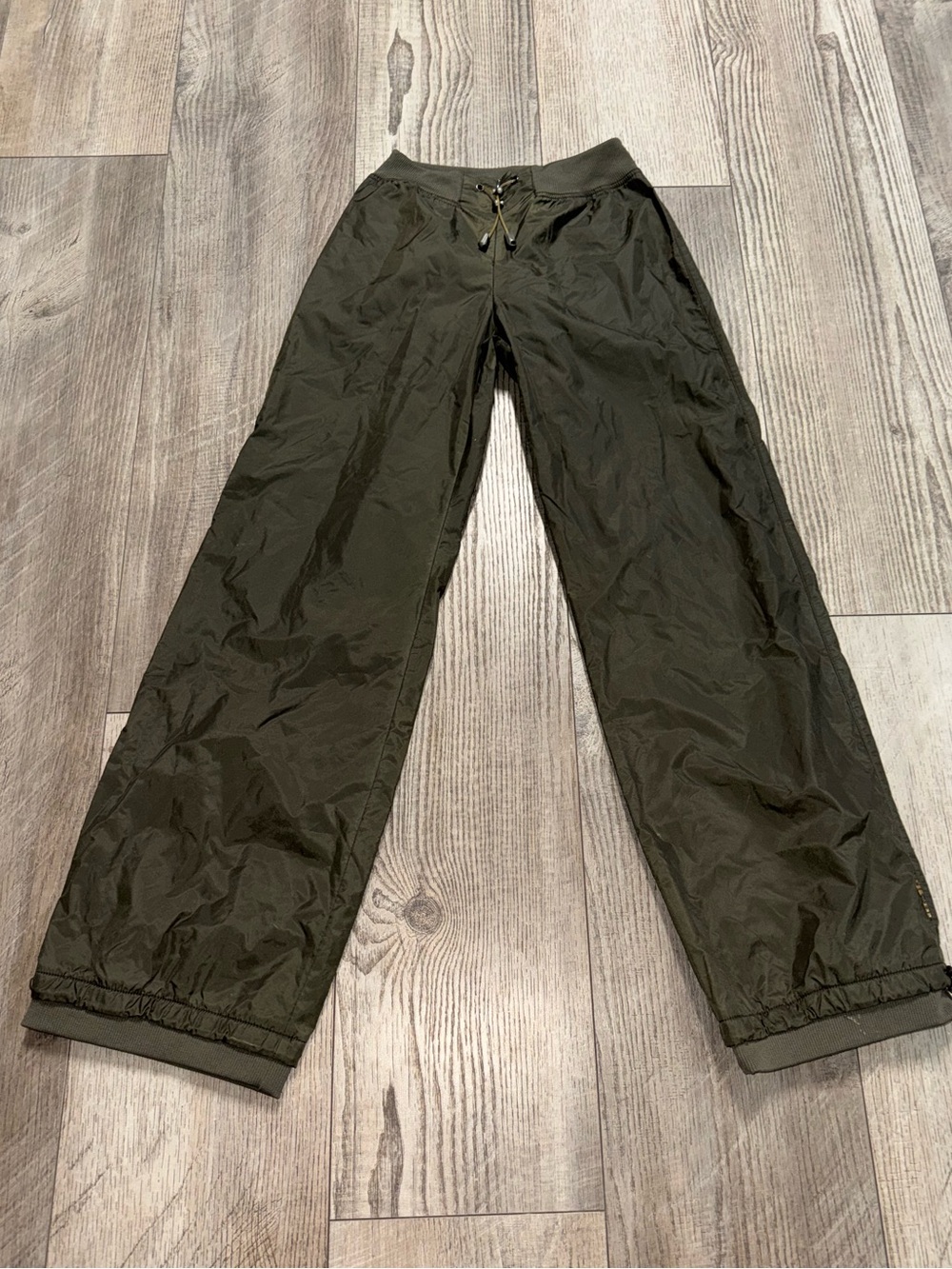 VTG RARE COP. Copine Paris Drawstring Jogger Parachute Pants Olive green wide le